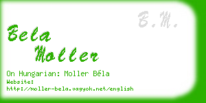 bela moller business card
